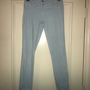 light blue skinny jeans